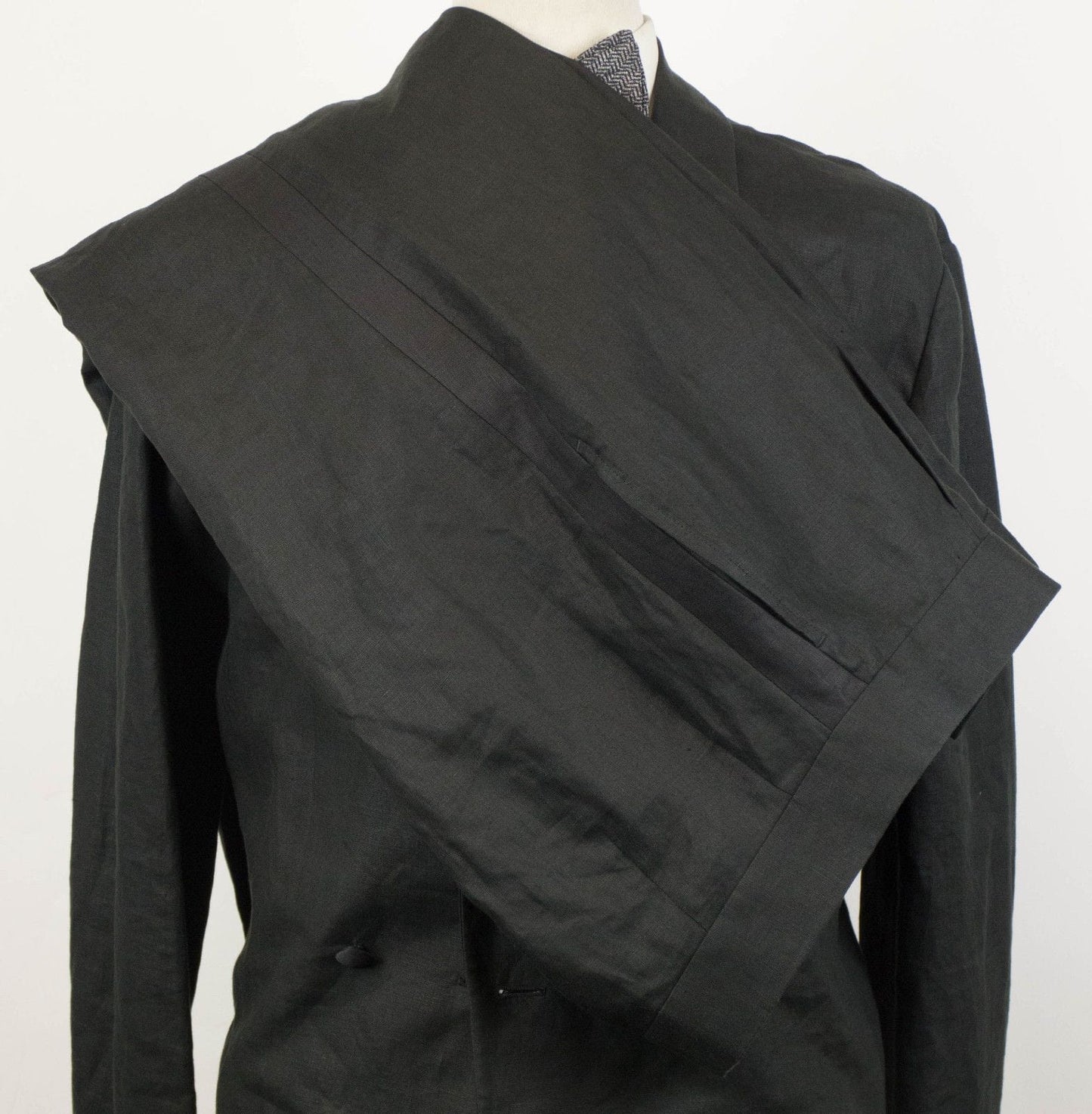 Wool DB Tuxedo Suit - Black