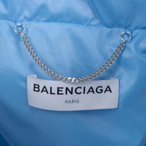 Blue Nylon Rainwear Hooded Trench Coat