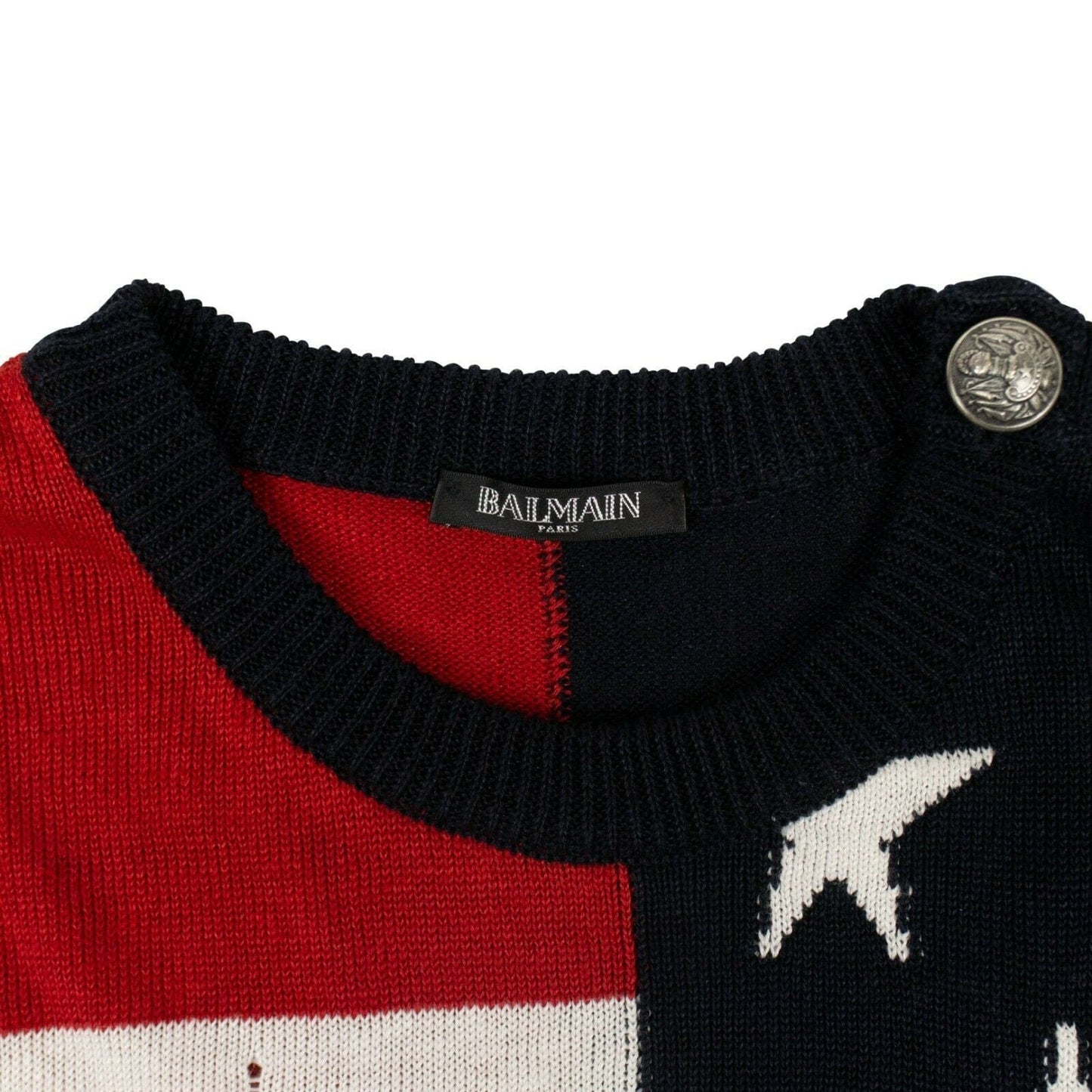 American Flag Distressed Linen Sweater - Red / White / Blue