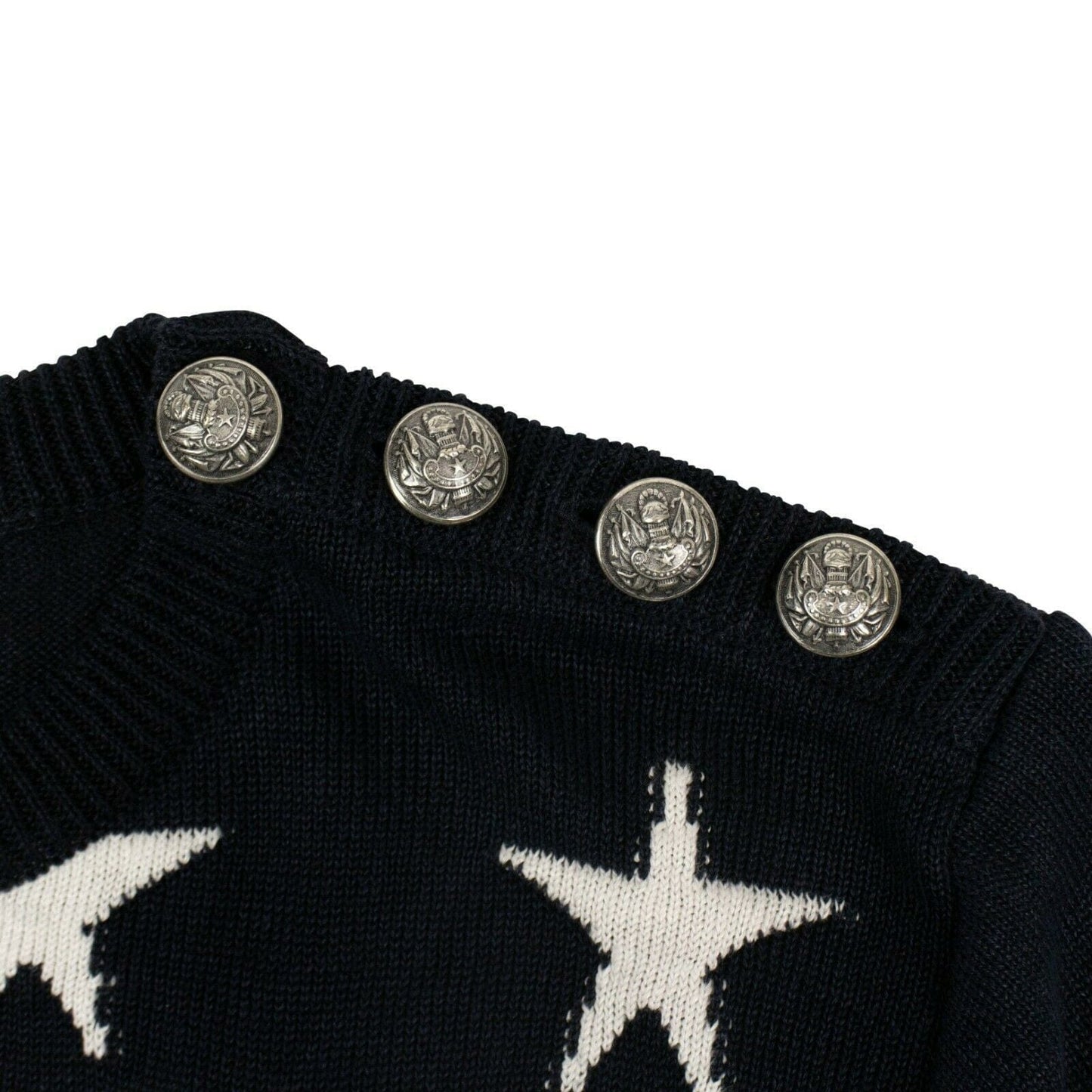 American Flag Distressed Linen Sweater - Red / White / Blue