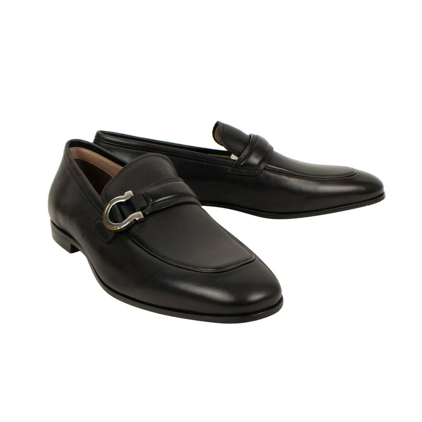Tweed Leather 'Gancini' Dress Shoes - Black