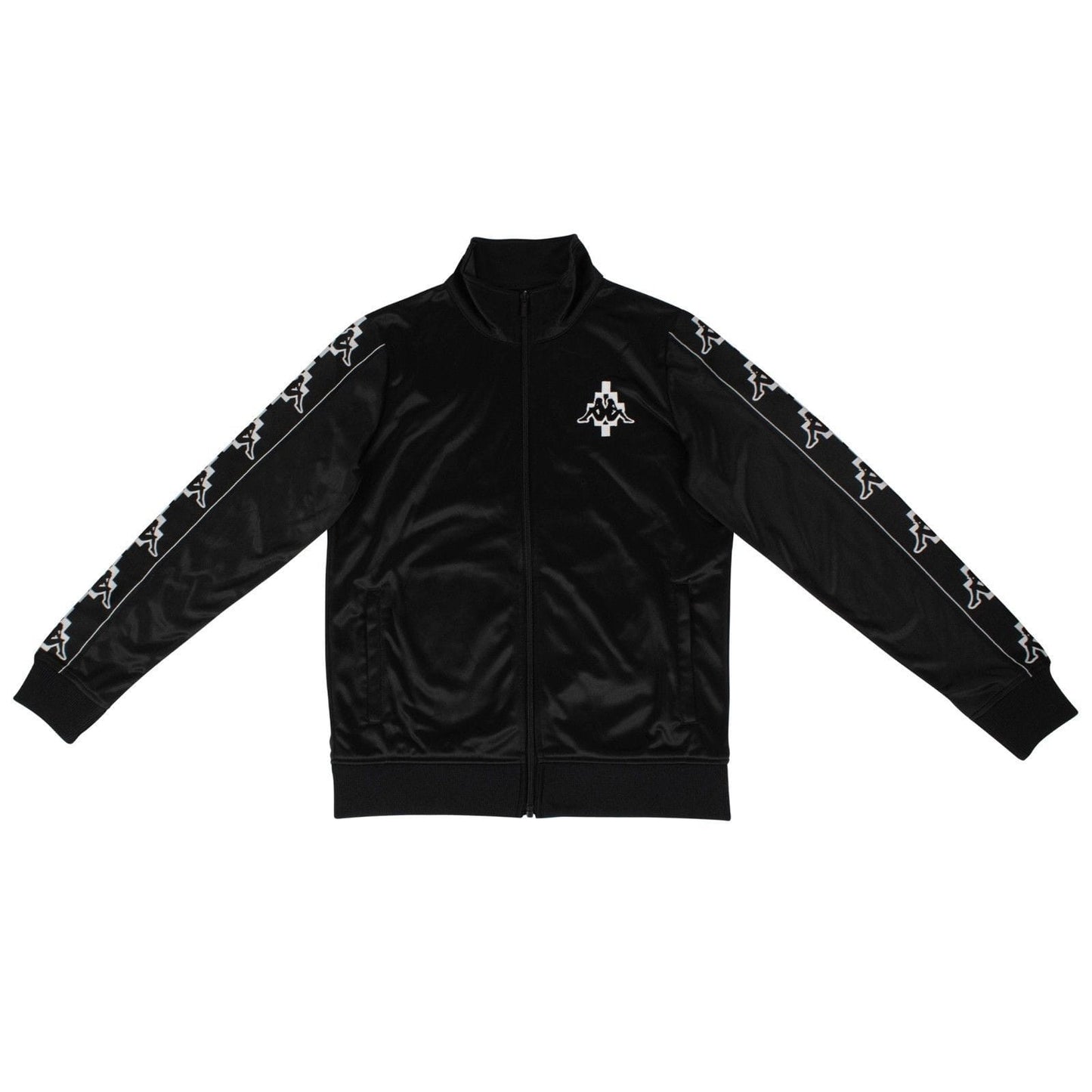 Black Kappa Tape Jersey Track Jacket