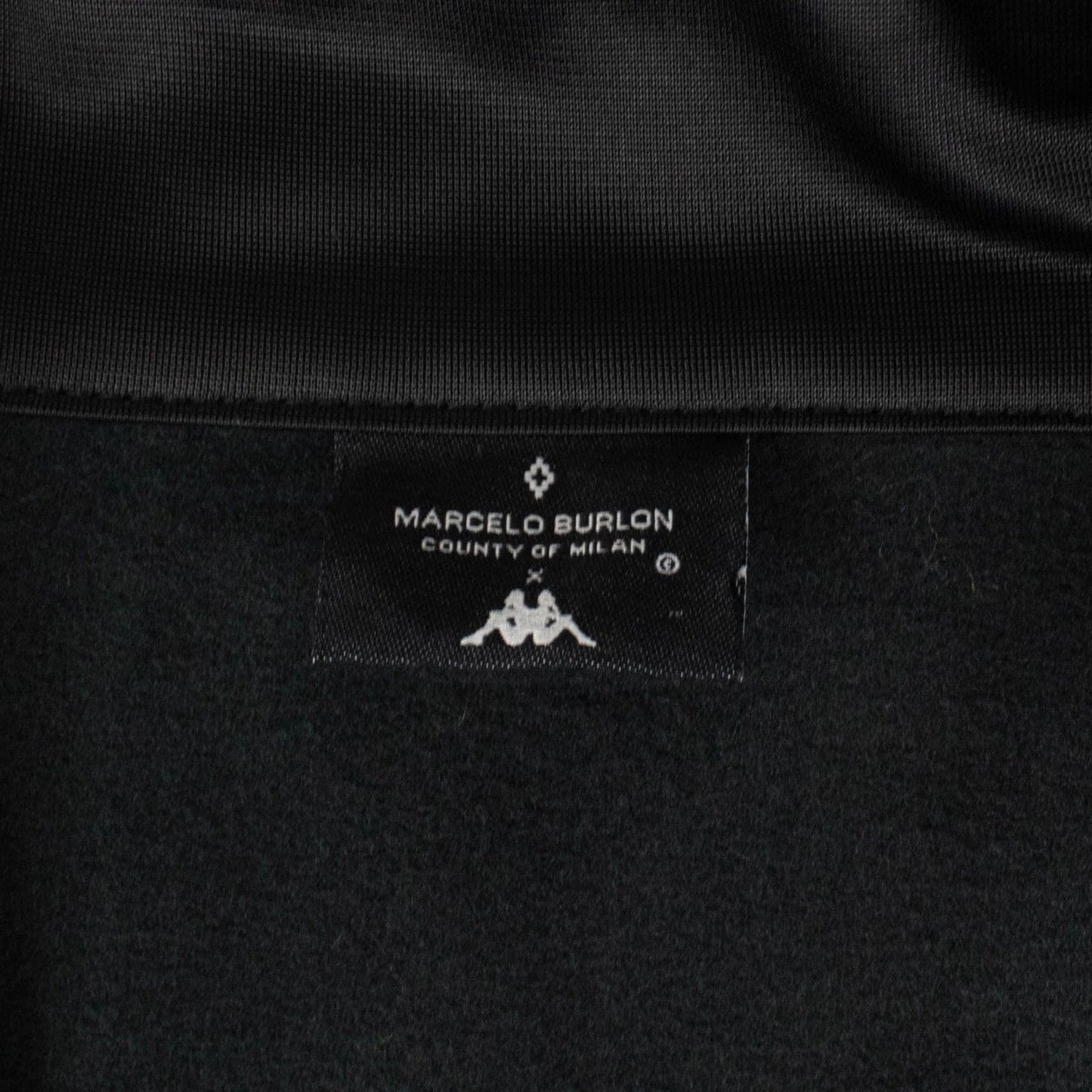 Black Kappa Tape Jersey Track Jacket