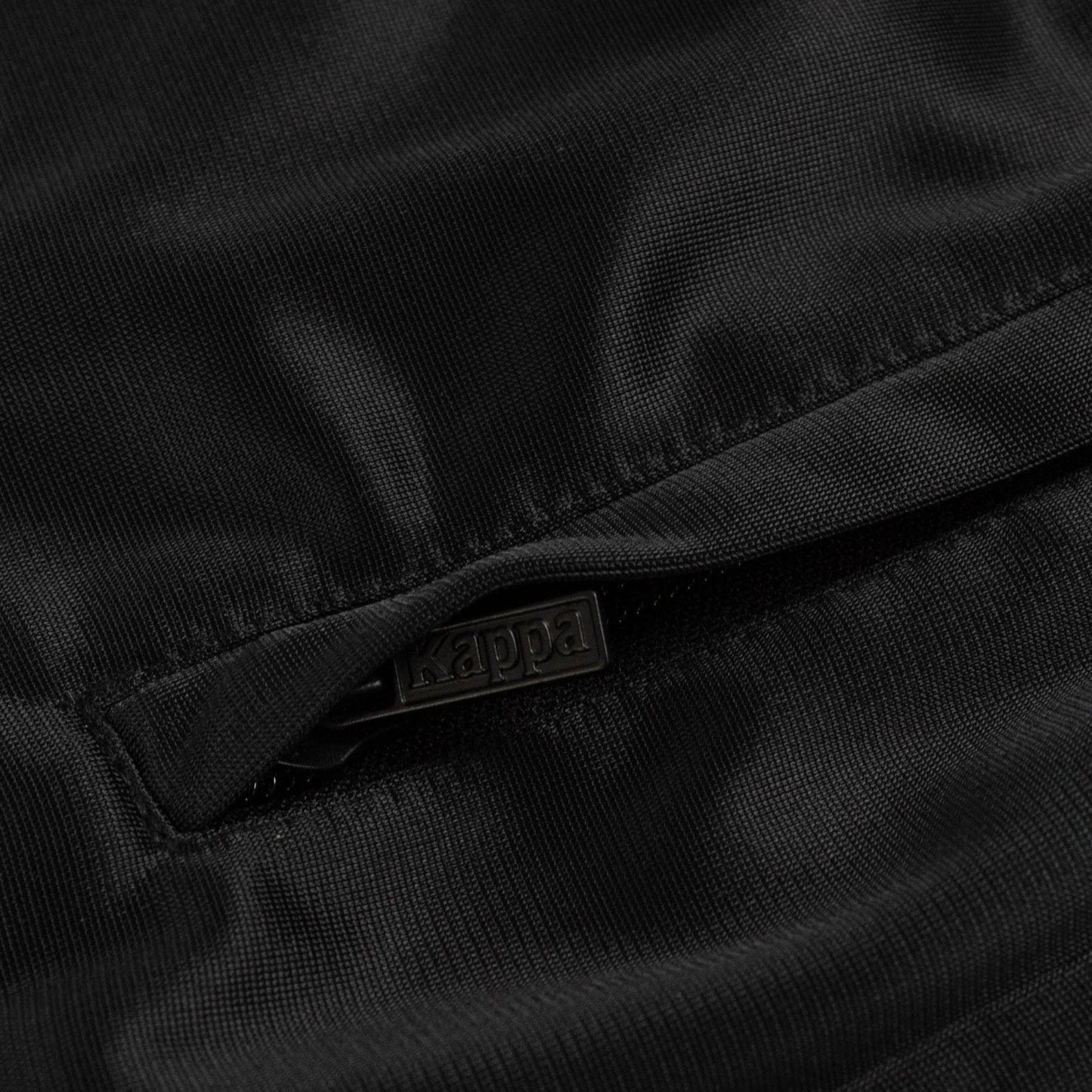 Black Kappa Tape Jersey Track Jacket