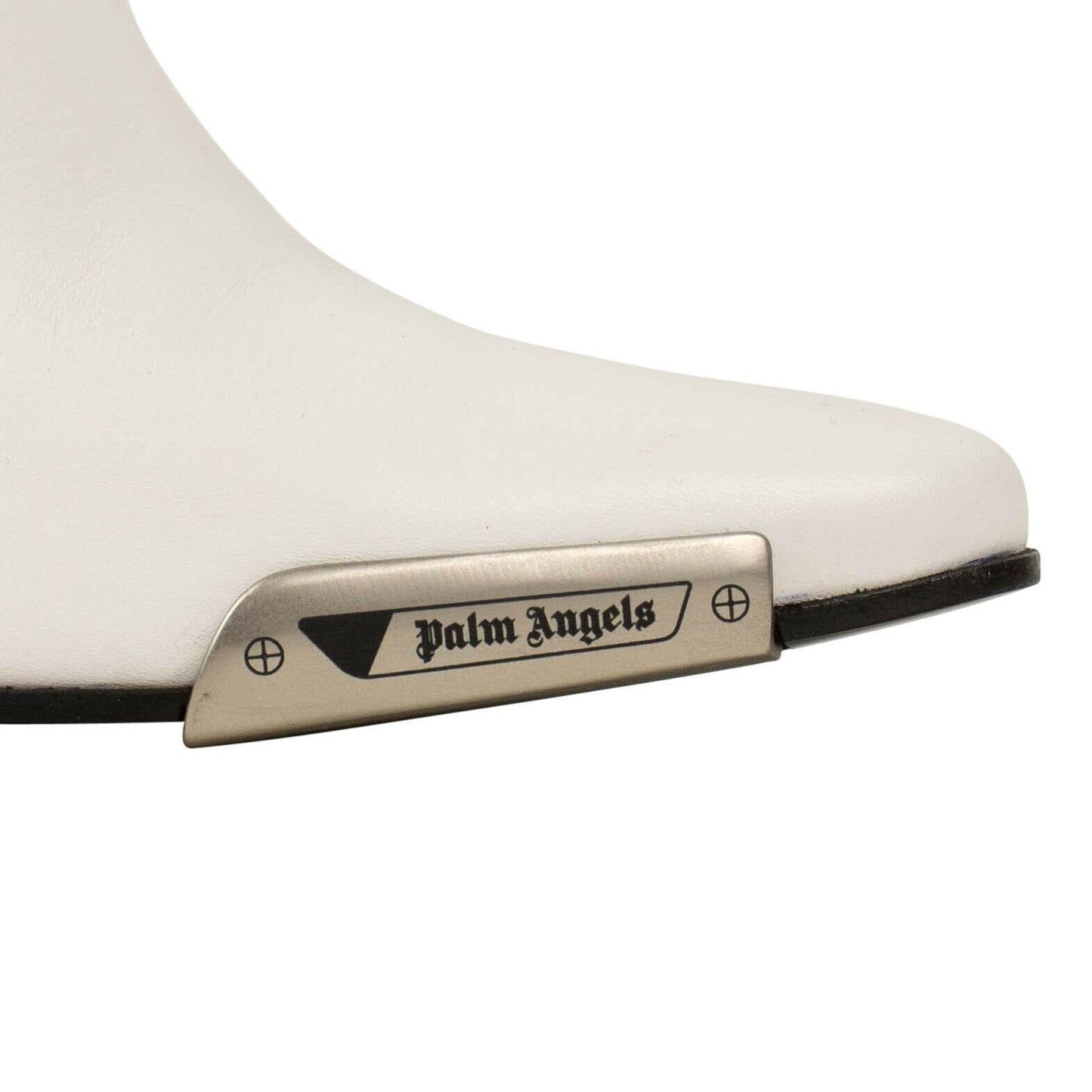 Block Heels Ankle Boots - White