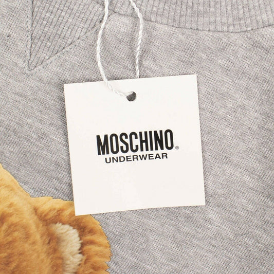 Bear Graphic Cotton Sweatshirt - Heather Gray