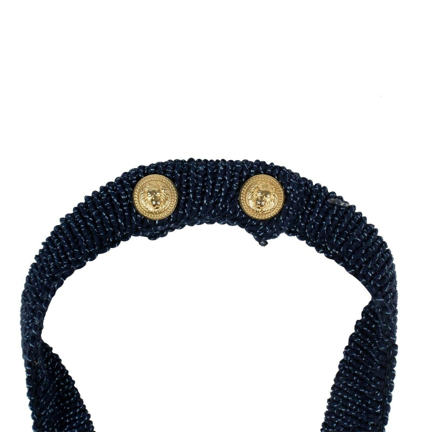 Knit Metallic Halter Neck Dress - Blue