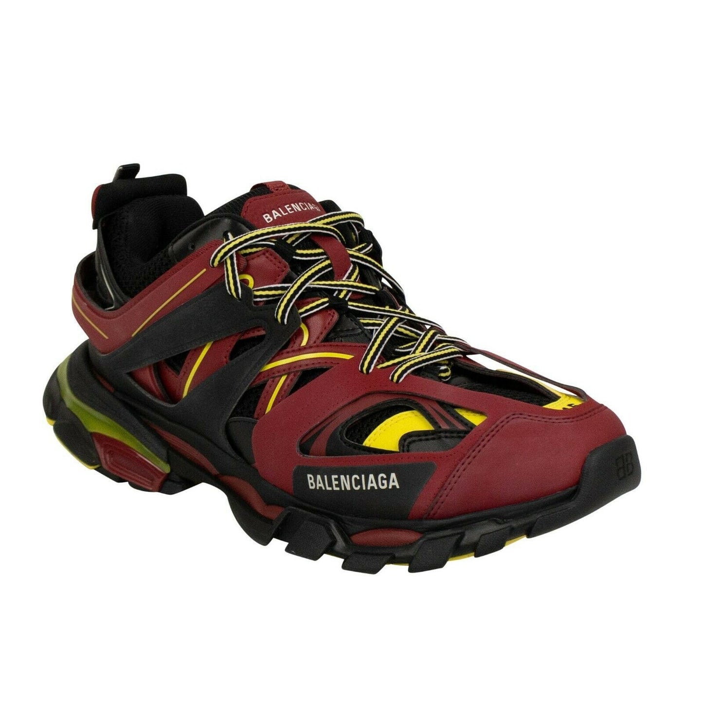 Track Trainers Chunky Sport Sneakers - Bordeaux / Yellow '