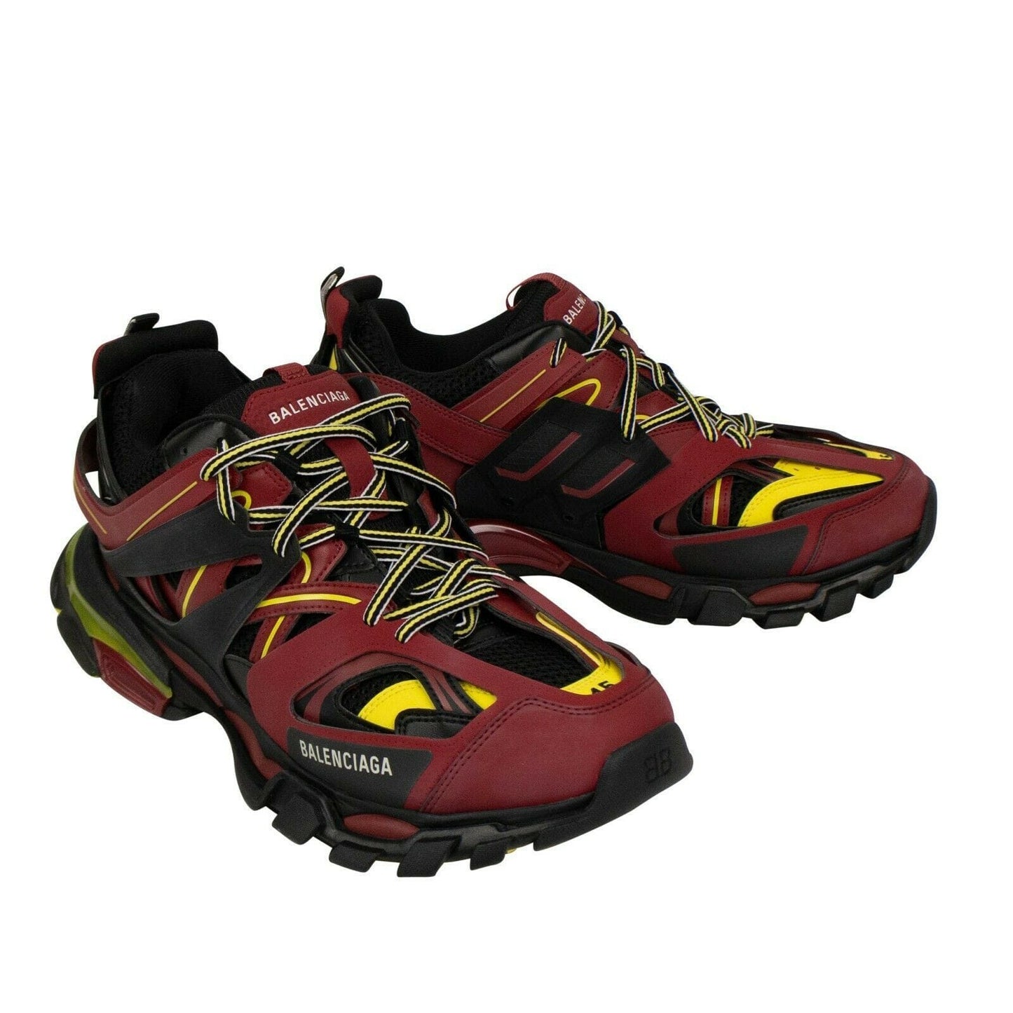 Track Trainers Chunky Sport Sneakers - Bordeaux / Yellow '