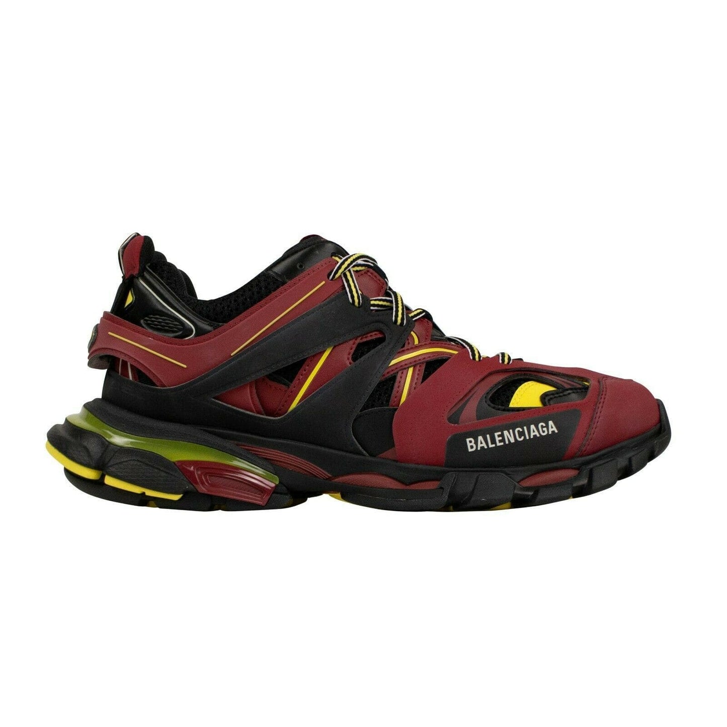 Track Trainers Chunky Sport Sneakers - Bordeaux / Yellow '