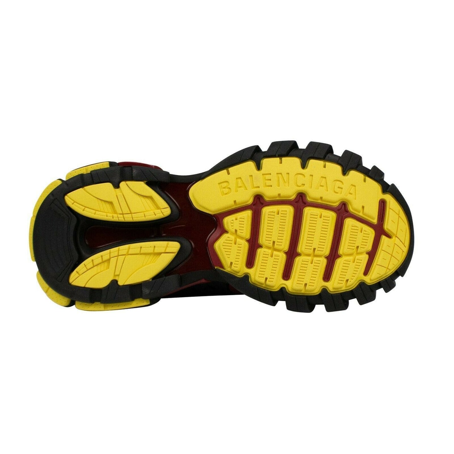 Track Trainers Chunky Sport Sneakers - Bordeaux / Yellow '