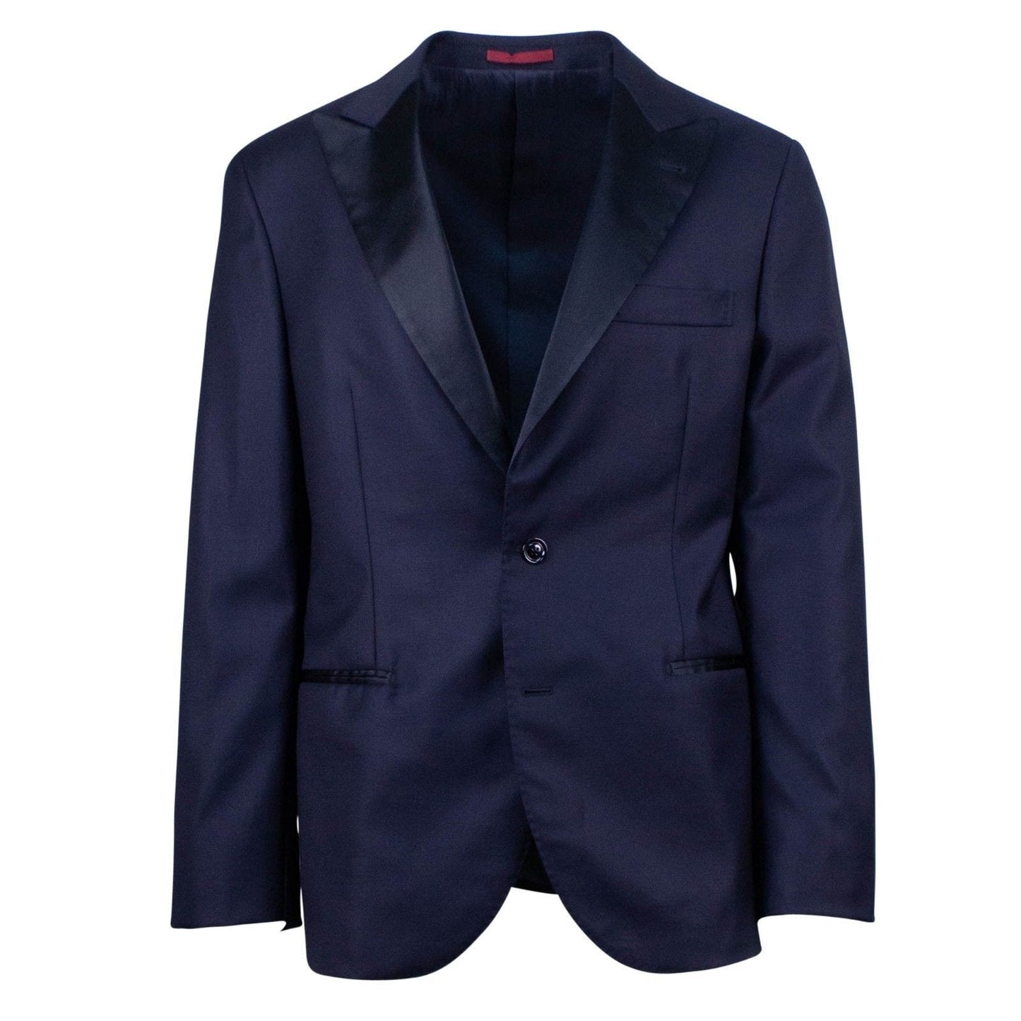 Wool Tuxedo Suit - Navy Blue