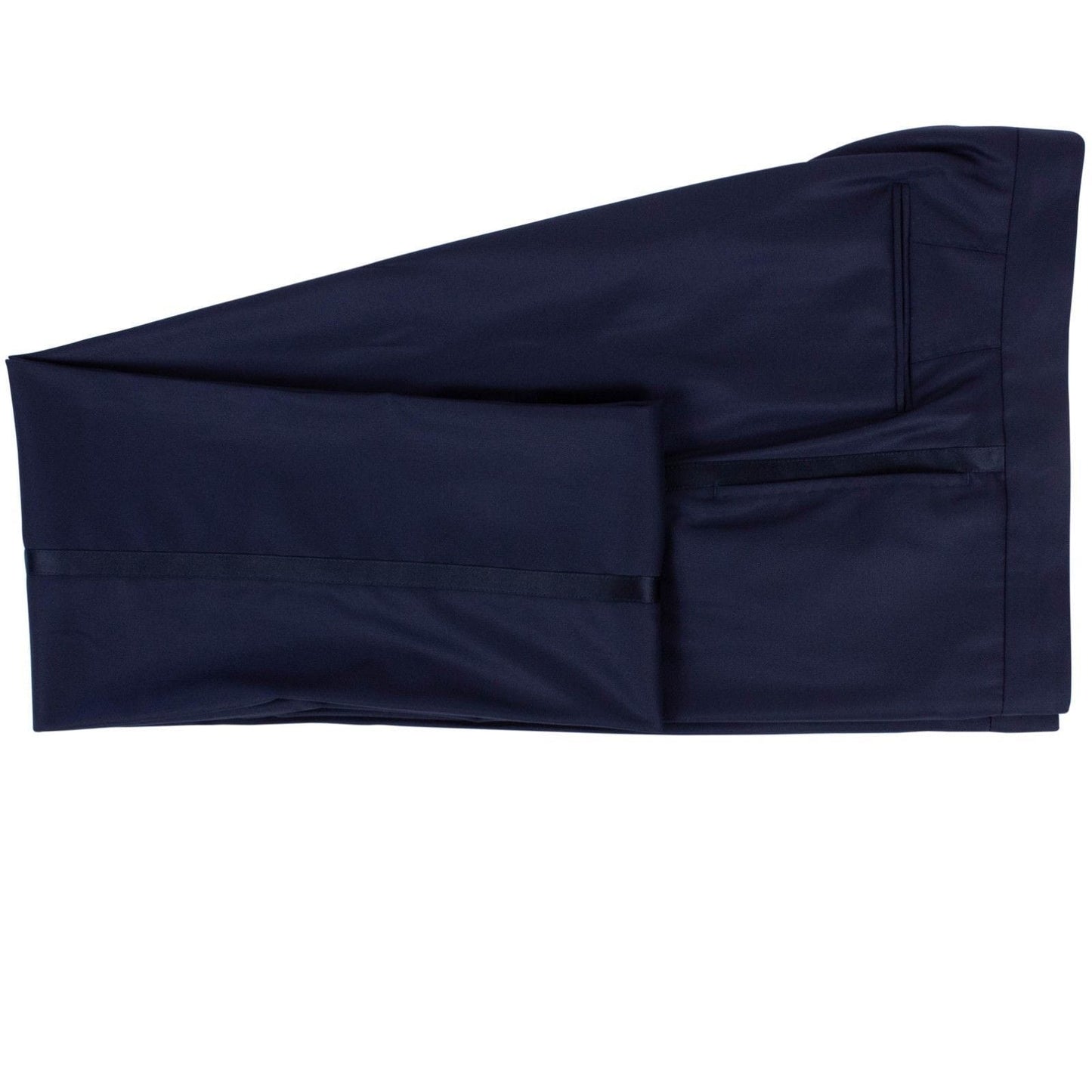 Wool Tuxedo Suit - Navy Blue