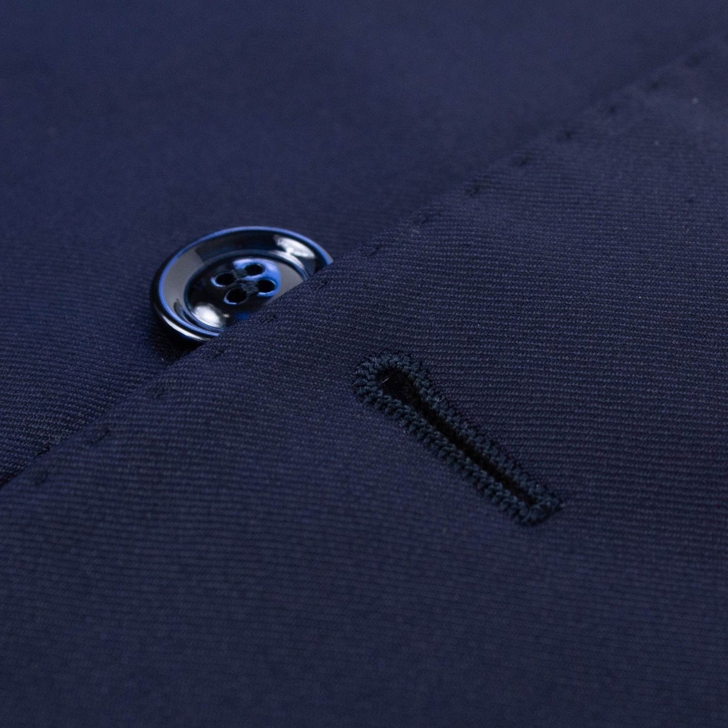 Wool Tuxedo Suit - Navy Blue
