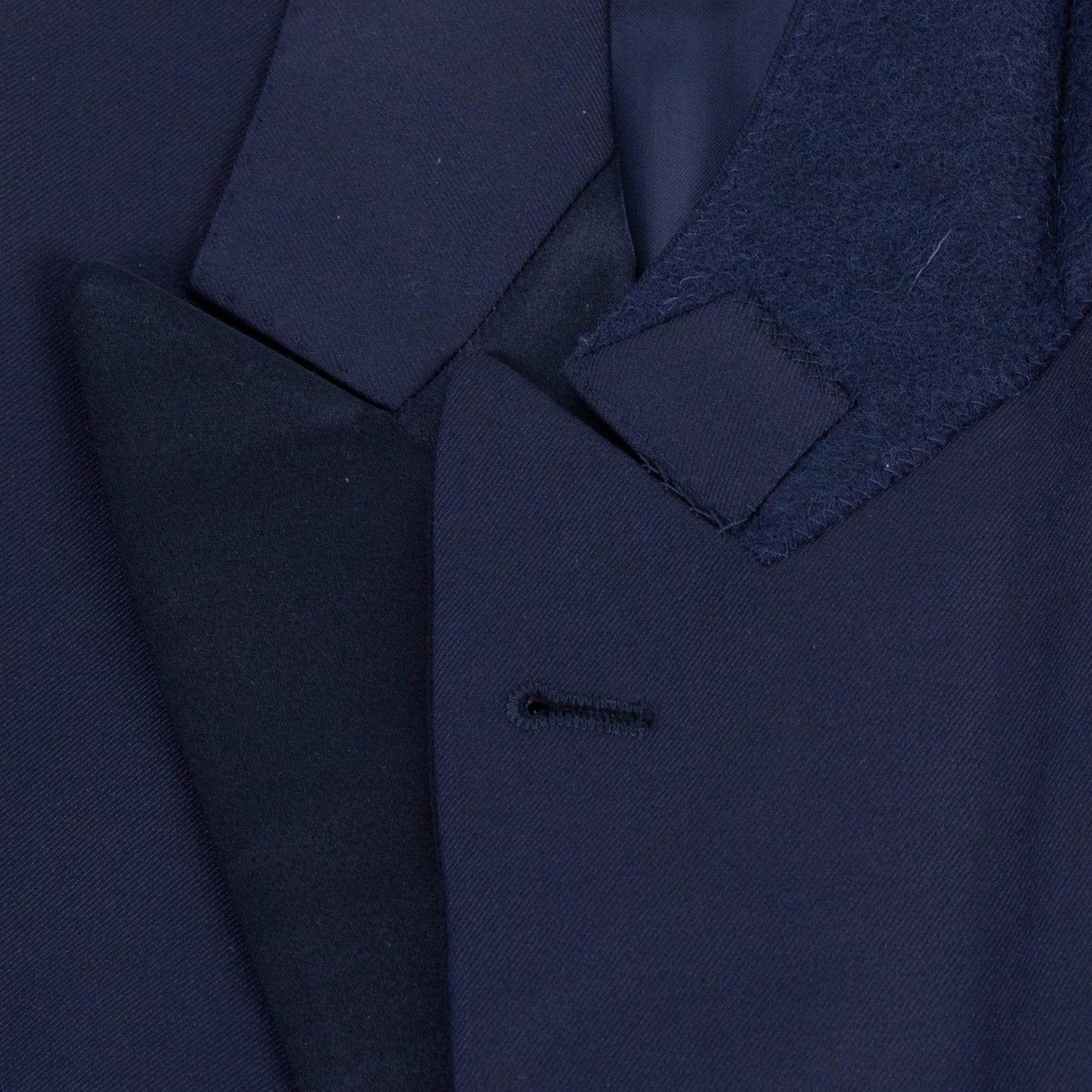 Wool Tuxedo Suit - Navy Blue