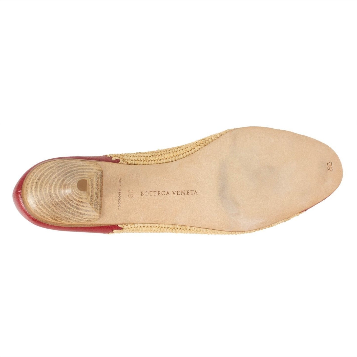 Wicker Cap Toe Pumps - Beige / Red