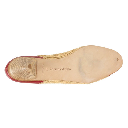 Wicker Cap Toe Pumps - Beige / Red