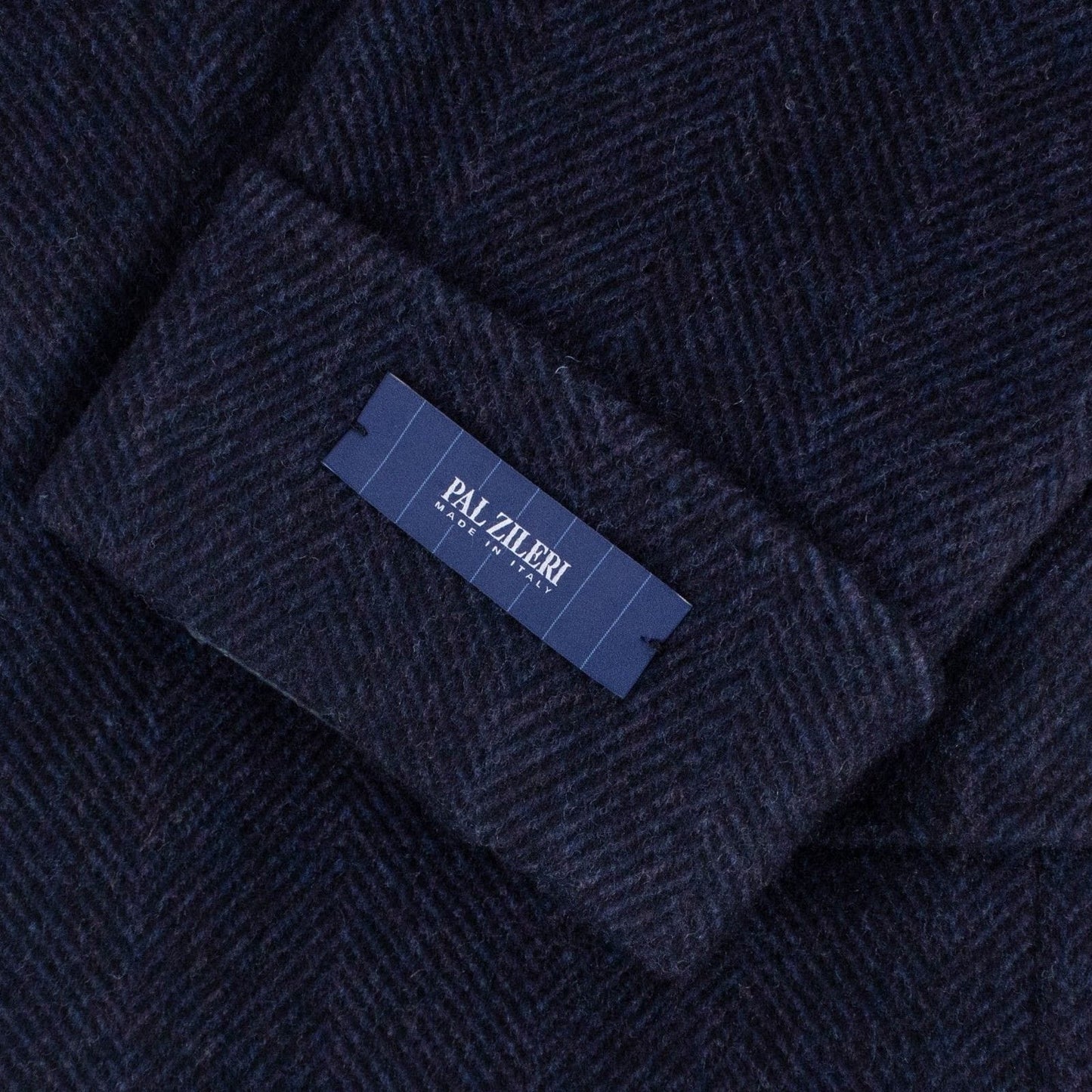 Blue Twill Wool Slim Fit Coat