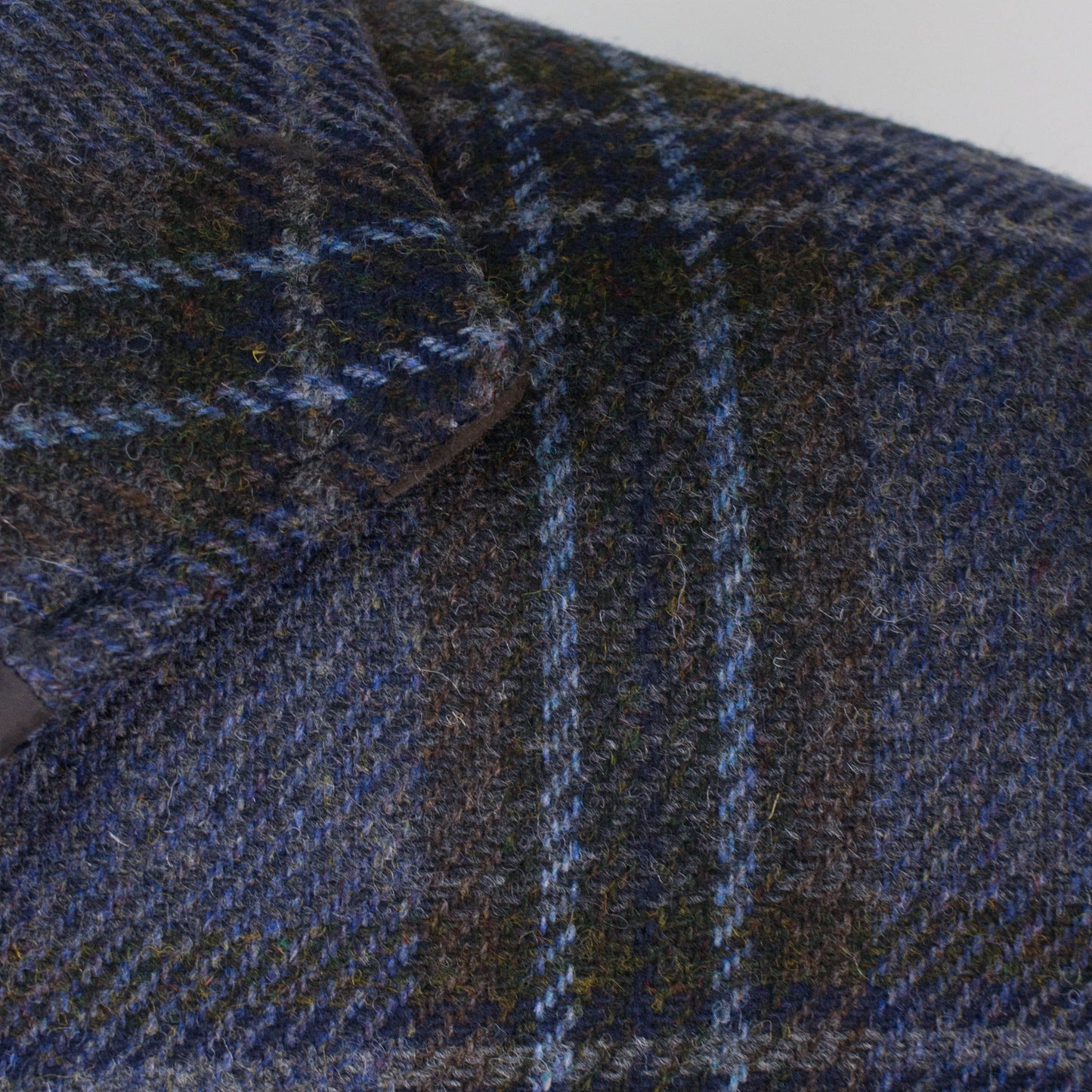Wool and Suede Trimmings Jacket - Blue / Brown