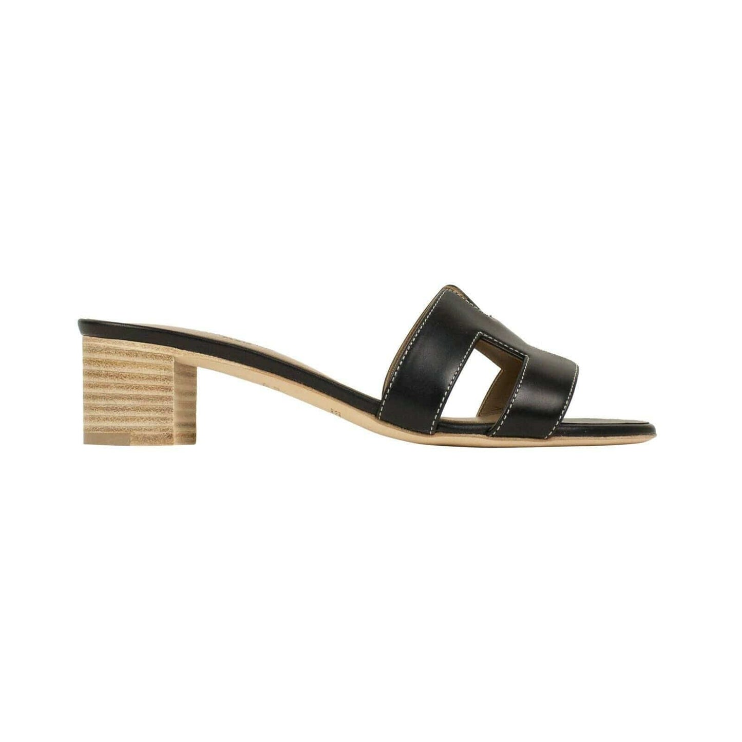 Calfskin Leather "Oasis" Sandal - Black