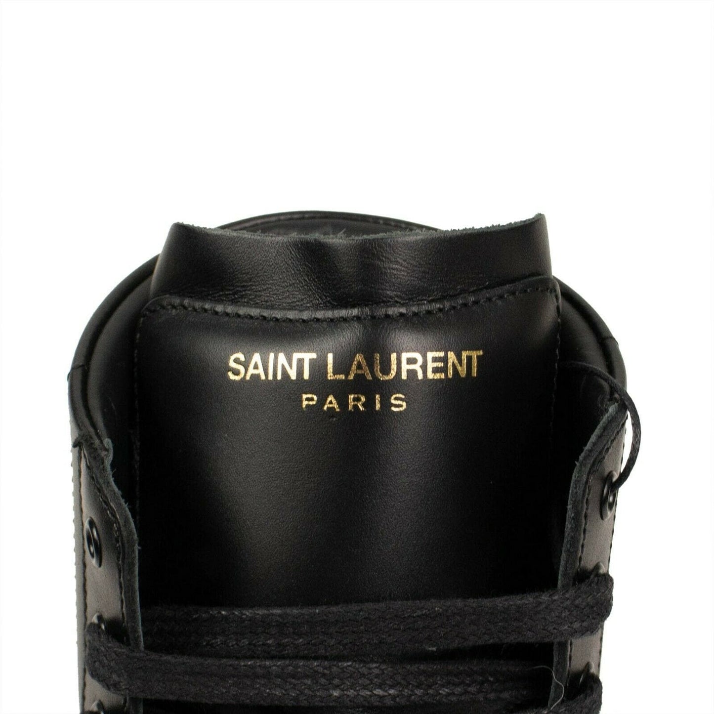 Wolly Leather High-Top Sneaker - Black