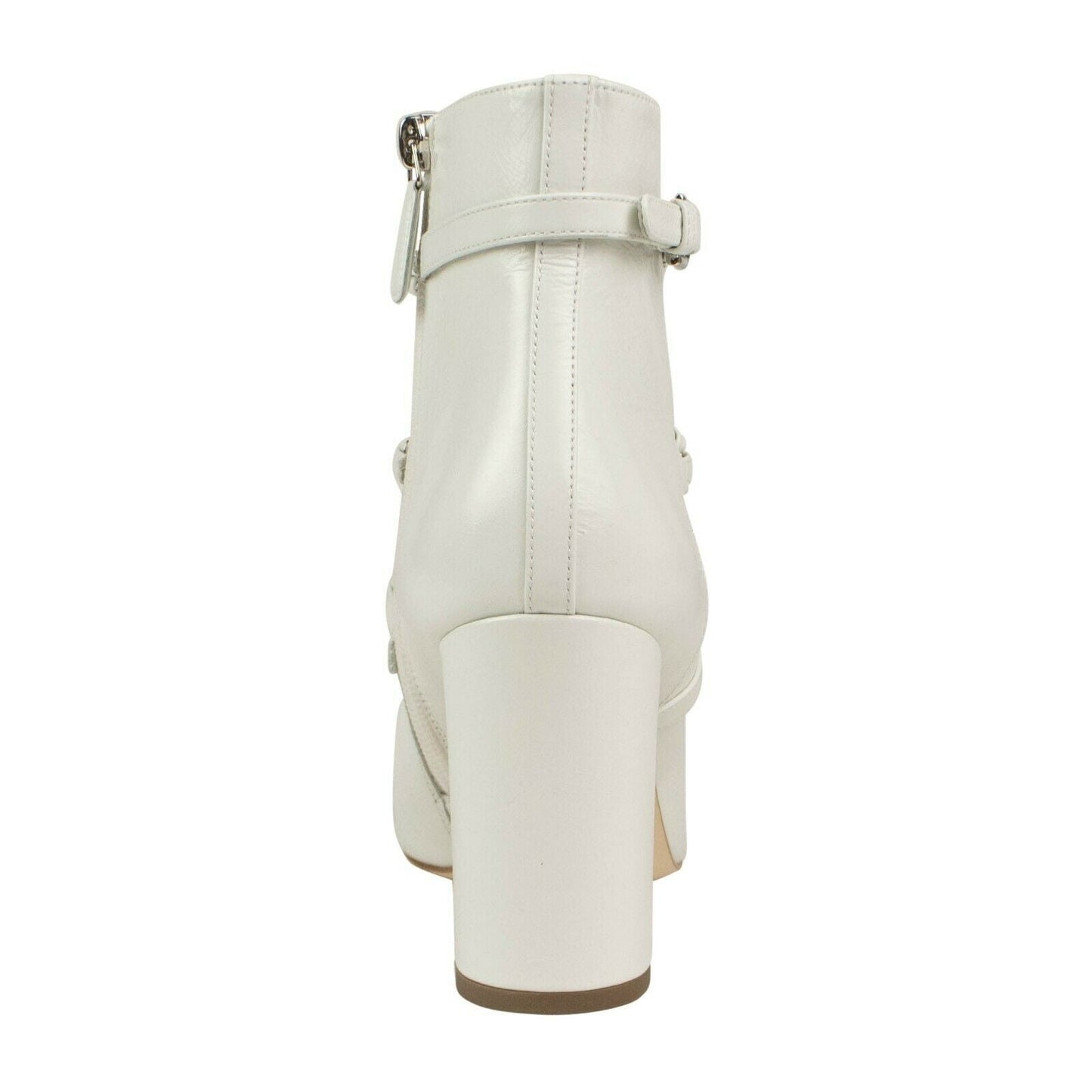 Calfskin Leather Chain Short Boots - Ivory