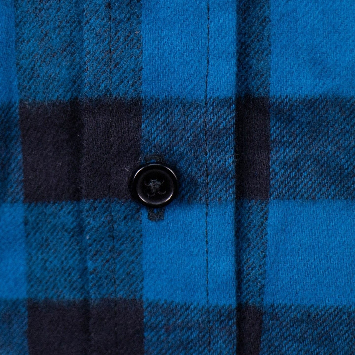 Warren Lotas Blue Cerulean 'Smoking Skull' Flannel Shirt - Blue