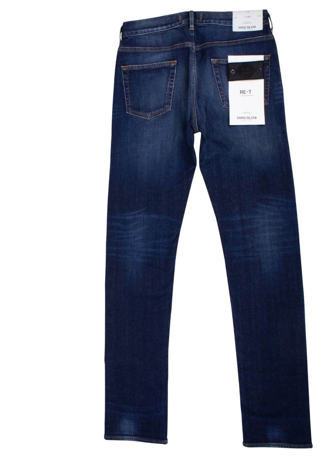 Blue Cotton Blend Denim Faded Jeans