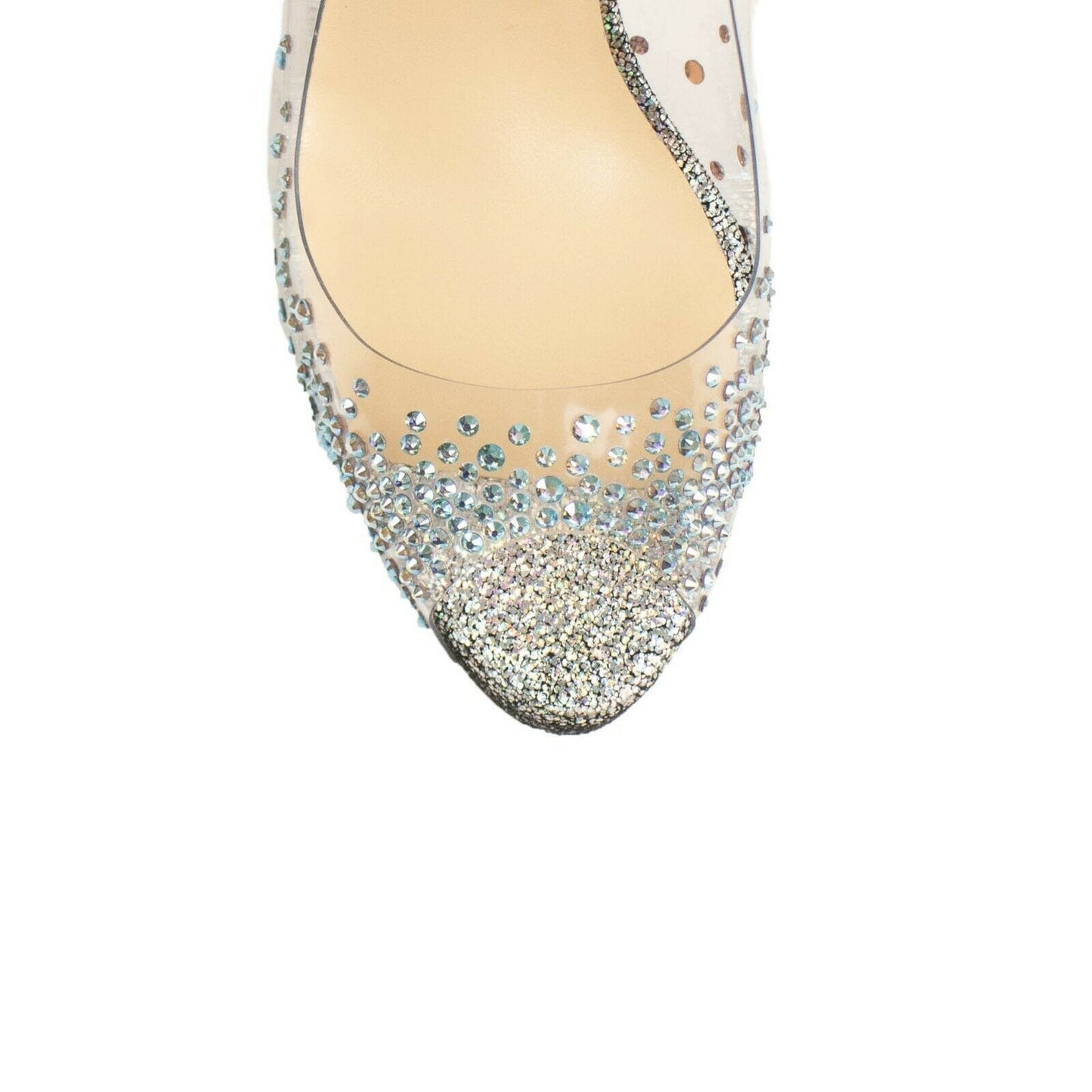 Very Strass Glitter PVC 120mm Pumps - Silver