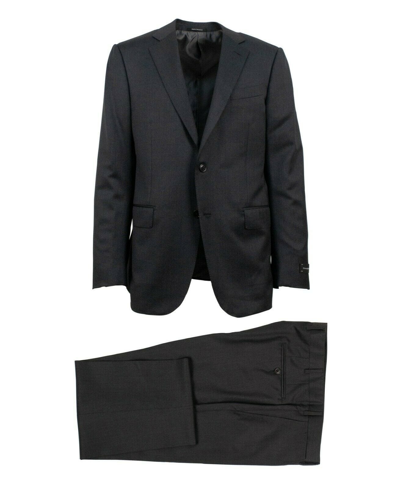 Wool Two Button Suit - Gray