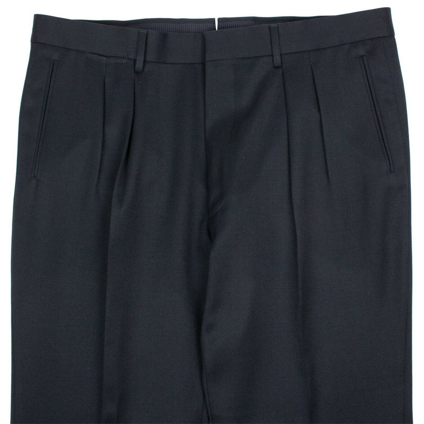 Wool Dress Pants - Navy Blue
