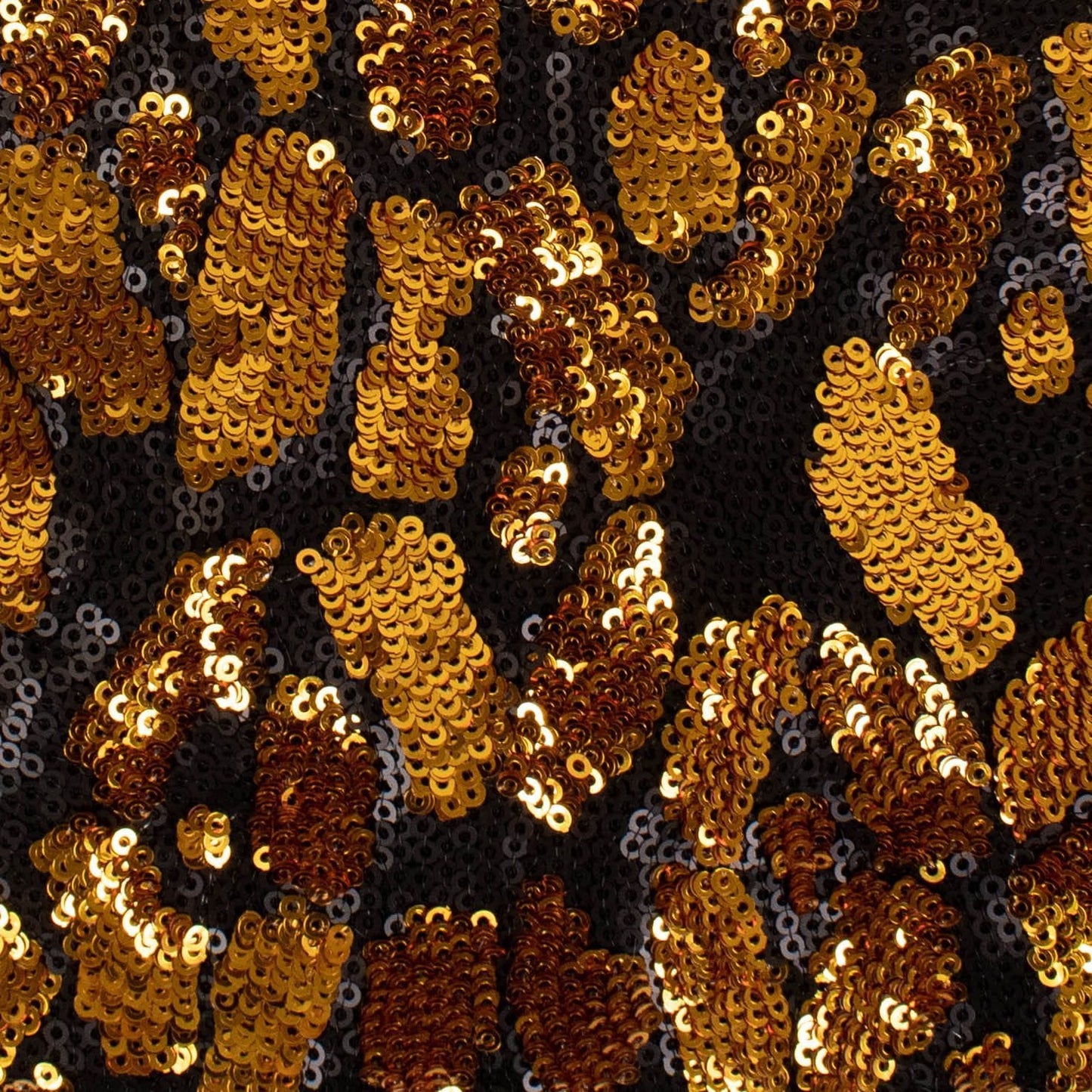 Woven Sequin Mini Dress - Black/Gold