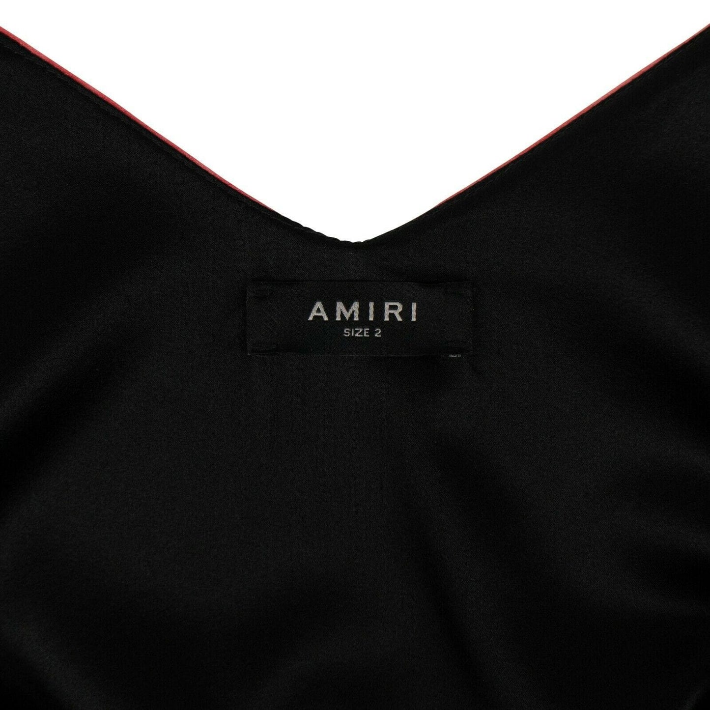 Silk Tie Dye Leather Strap Slip Dress - Red