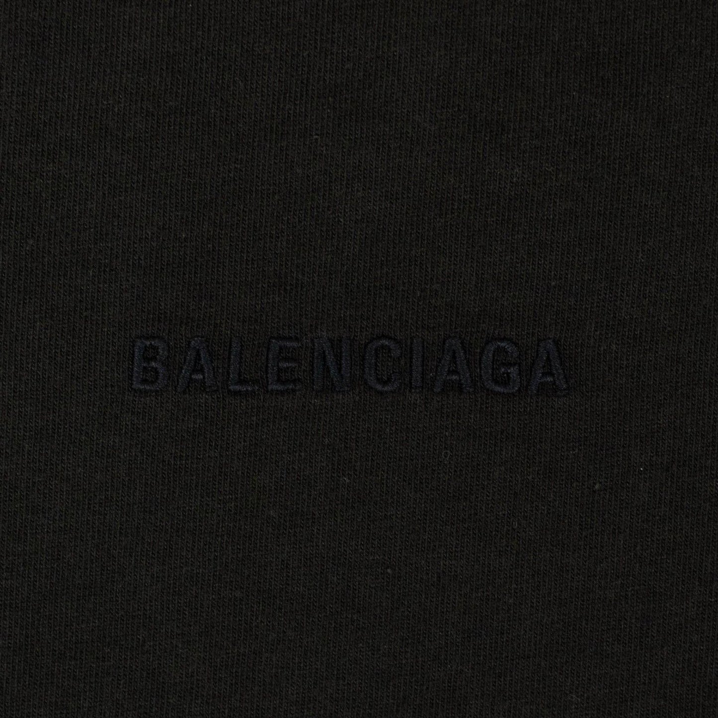 Black Cotton Logo Short Sleeve Crewneck T-Shirt