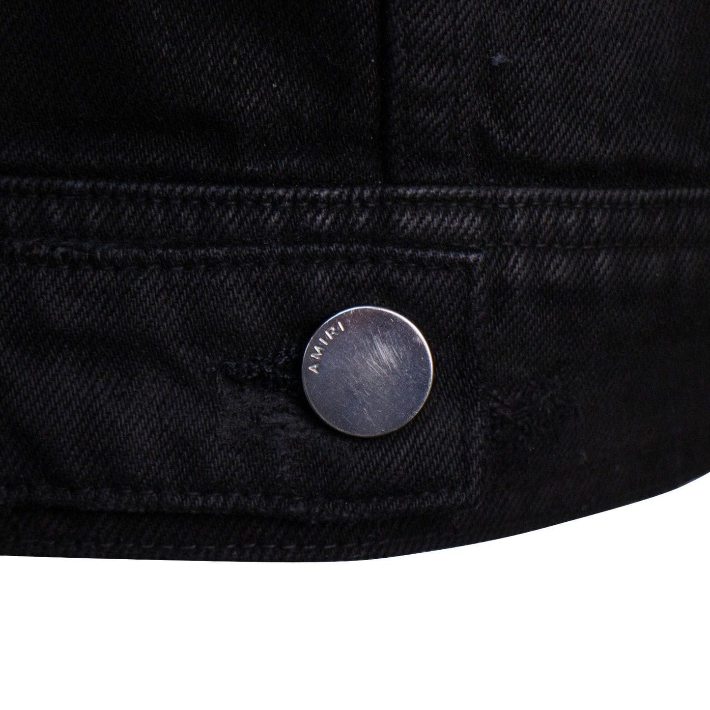 Black Leather Sleeve Zip Up Distressed Denim Trucker Jacket