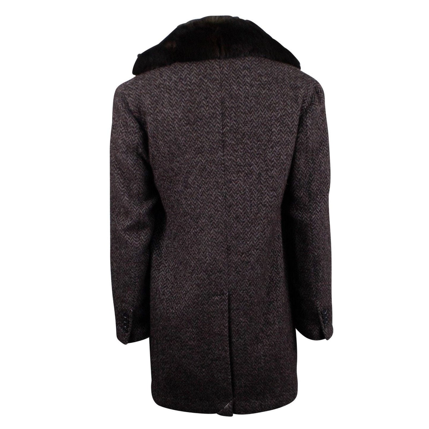 Brown Twill Wool/Alpaca Overcoat
