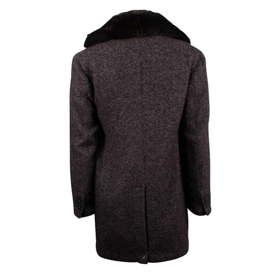 Brown Twill Wool/Alpaca Overcoat