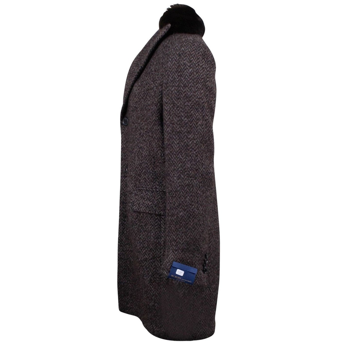 Brown Twill Wool/Alpaca Overcoat