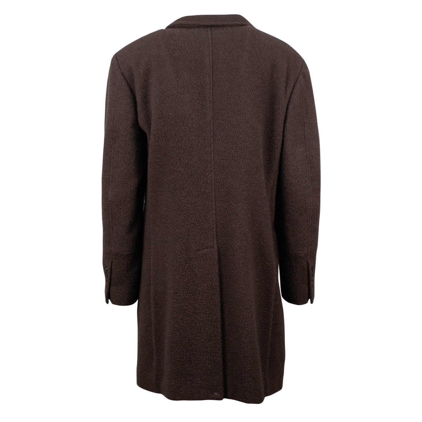 Brown Wool Blend DB Overcoat