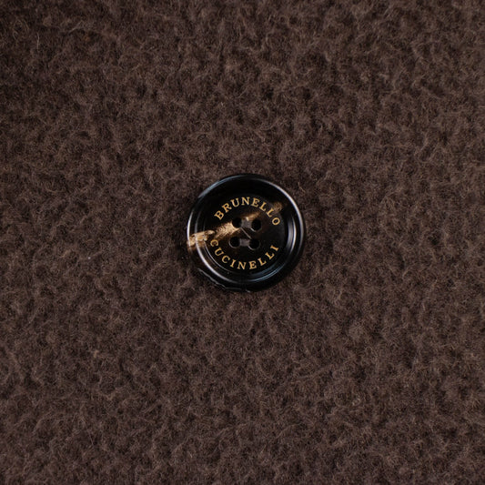 Brown Wool Blend DB Overcoat