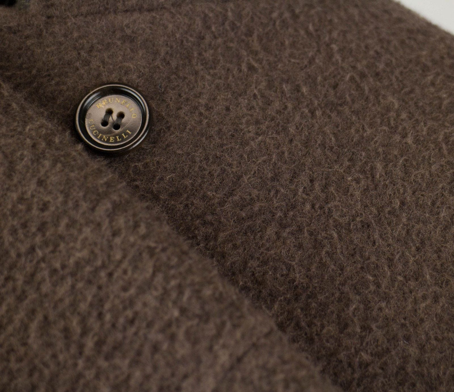 Brown Wool Blend DB Overcoat