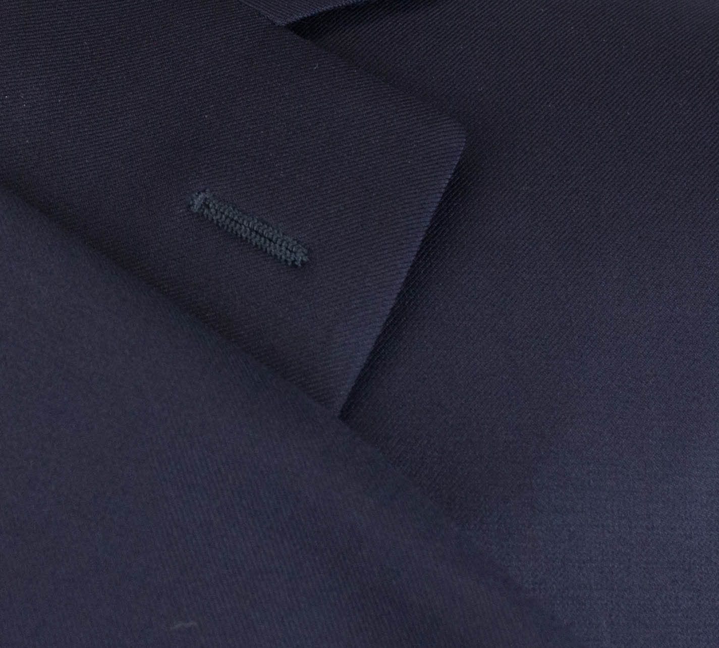 Wool 3 Roll 2 Button Suit - Blue