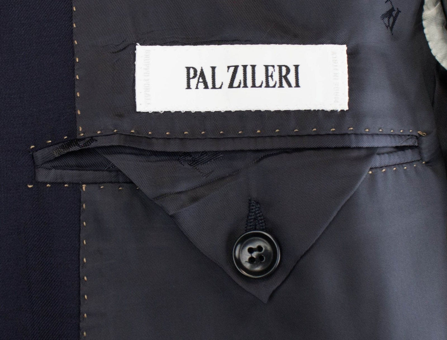 Wool 3 Roll 2 Button Suit - Blue