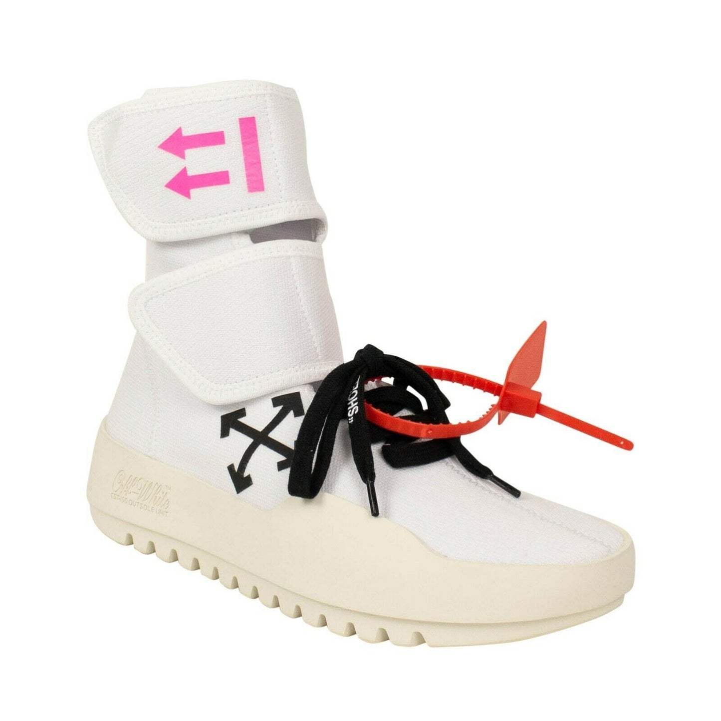 Women's Moto Wrap High Top Sneakers - White / Pink