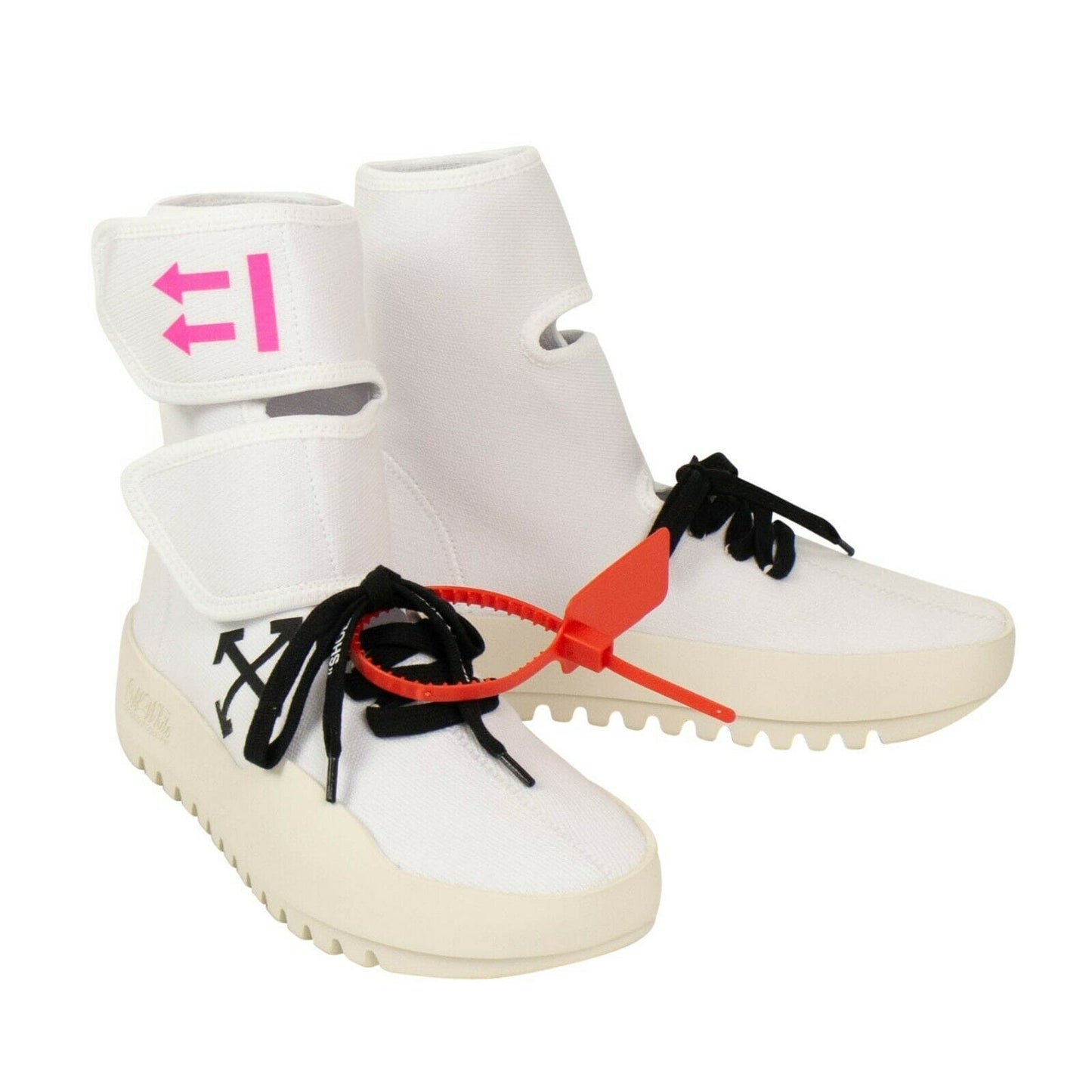 Women's Moto Wrap High Top Sneakers - White / Pink