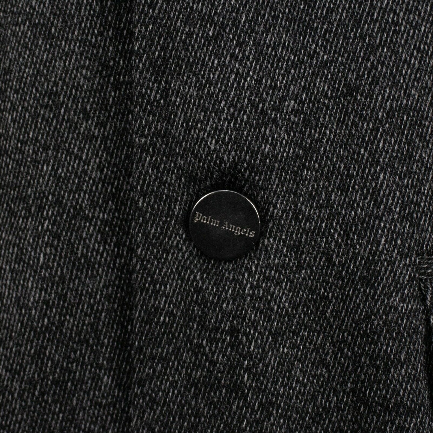 V Cut Studded Melange Long Coat - Gray