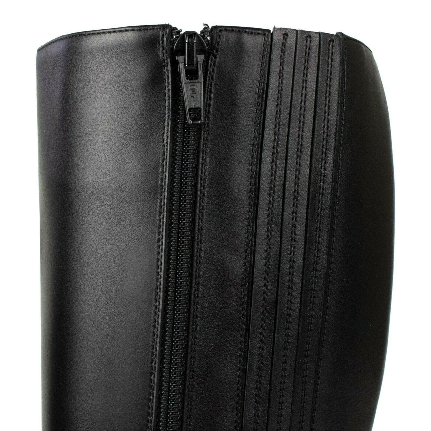 Bianca Leather 140mm Knee Boots - Black