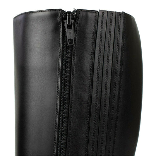 Bianca Leather 140mm Knee Boots - Black