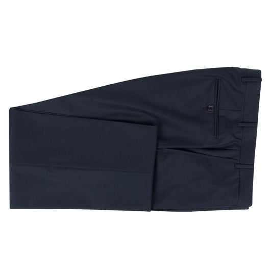 Twill Wool 2 Button Slim Fit Suit - Black