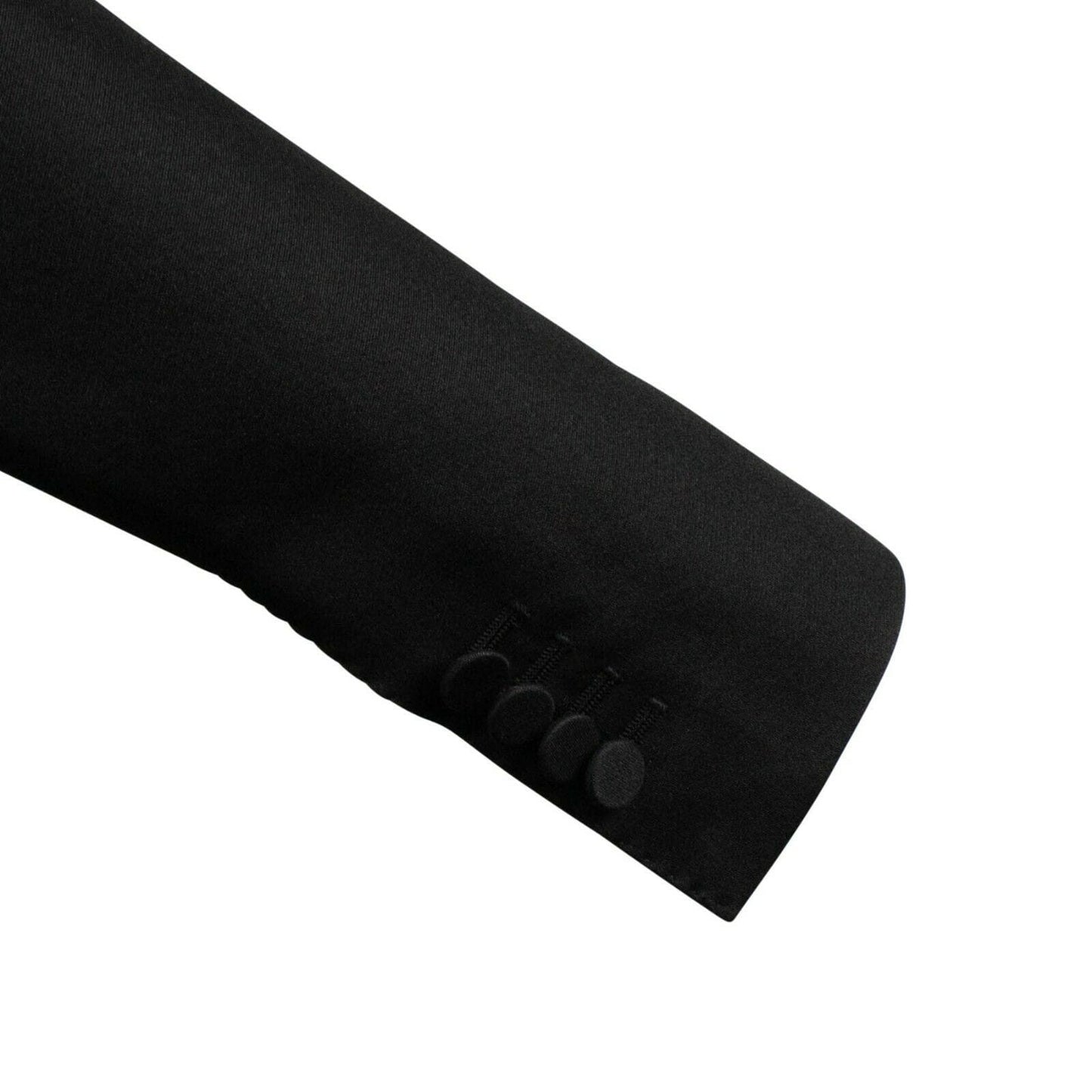 Wool Blend Tuxedo Suit - Black